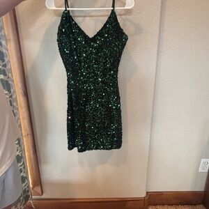 Windsor Green Sequin Mini Dress